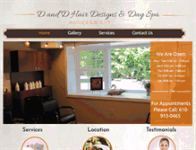 Tablet Screenshot of danddhairdesigns.com